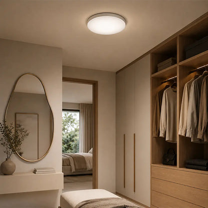 WYNN Exterior Round Bunker LED Light - Silver