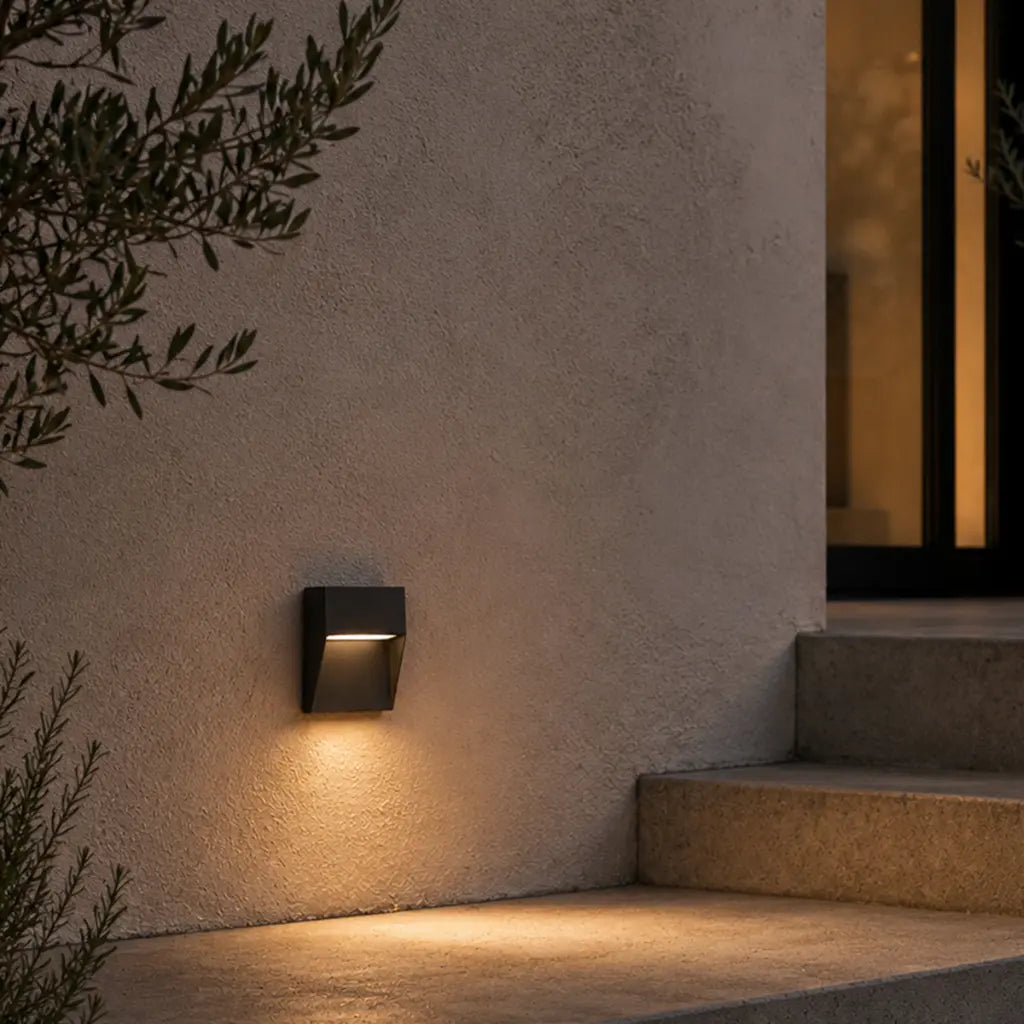TERIN 24V Exterior Square Wall Light - Black