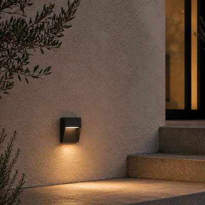 TERIN 24V Exterior Square Wall Light - Black