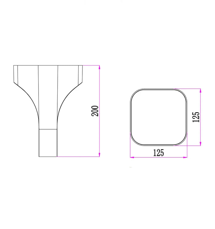 SHU: Exterior LED Dark Grey 2-Way Surface Mounted Wall Light IP65