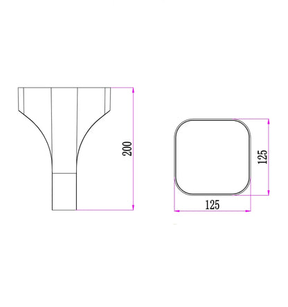SHU: Exterior LED Dark Grey 2-Way Surface Mounted Wall Light IP65