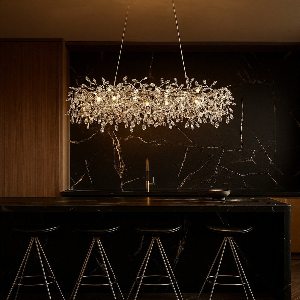 MOLENA 10 Rectangular Pendant Light - Chrome