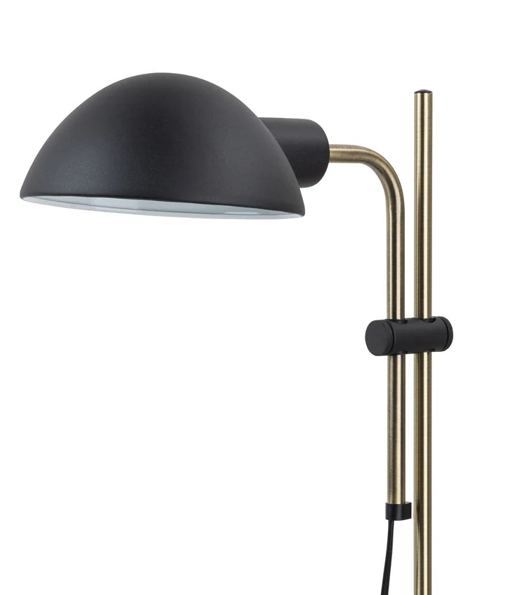 TETTU: Adjustable Height Swivel Head Sand Black Table Lamp