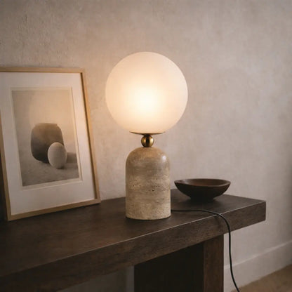 GINA Table Lamp - Beige/Opal Matt