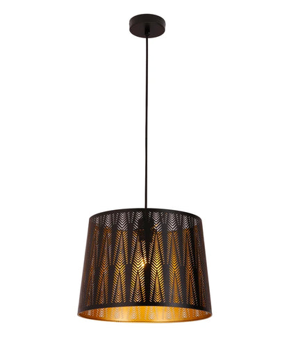 PENSHADE: Interior Slanted with Vector Pattern Laser Cut Pendant Lights - Black