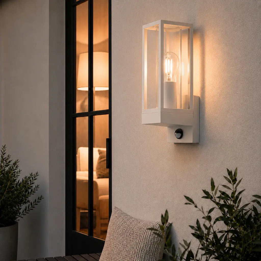 BELMIN Exterior Sensor Wall Light - White