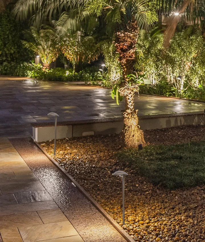 MESTOLO: Exterior 12V LED Garden Fixed Anti-Glare Spike Lights IP65 - Matte Black