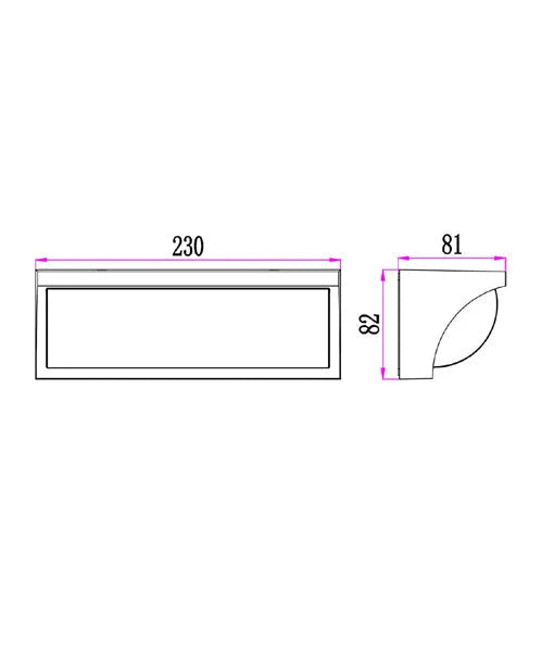 REPISATRI: Exterior LED Tri-CCT Curved Wedge Surface Mounted Wall Lights IP65 - Dark Grey