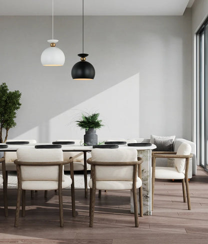 KANSI: Interior Wine Glass Shape Pendant Lights - Matte Black