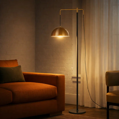 MARTHOS Floor Lamp - Black/Antique Gold