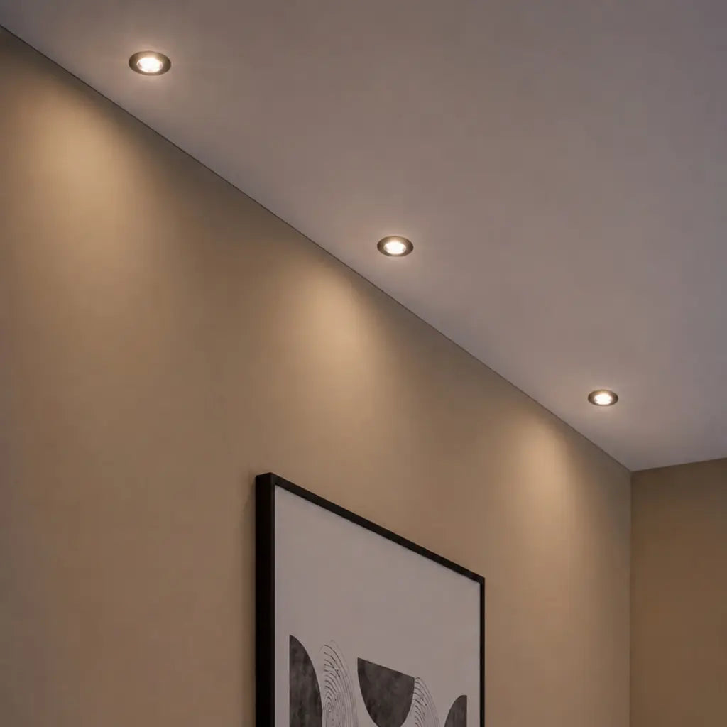 DURO Round LED Stair Wall Light Black - Warm White