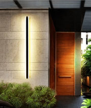 BANDA: LED Tri-CCT Rectangular with Frosted Diffuser Wall Light IP65 - Black 1450mm