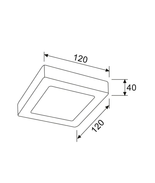 SURFACETRI: LED Dimmable Tri-CCT Surface Mounted Oyster Lights (Square) - 6W