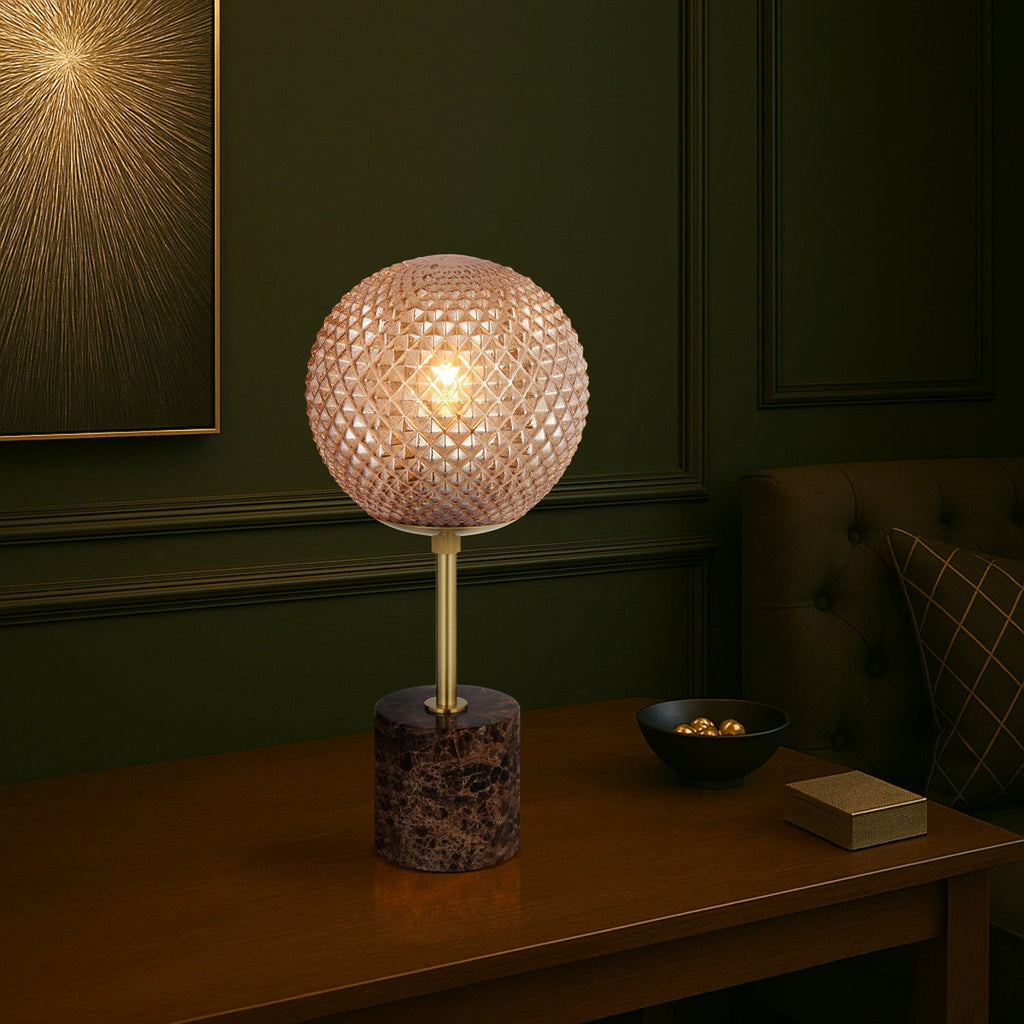 ELWICK Table Lamp - Brown/Amber