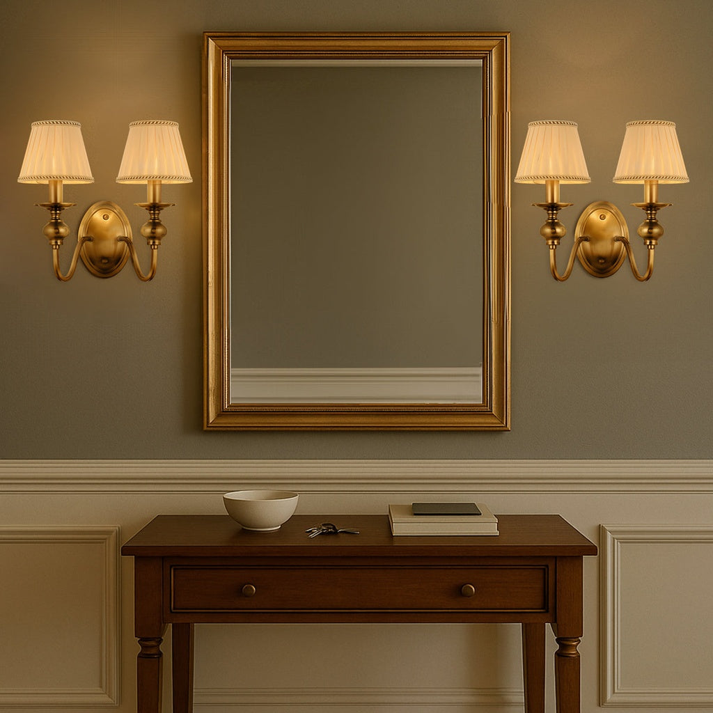 SIEDEL Twin Wall Light - With Shade