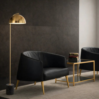 ORTEZ Floor Lamp - Black/Antique Gold