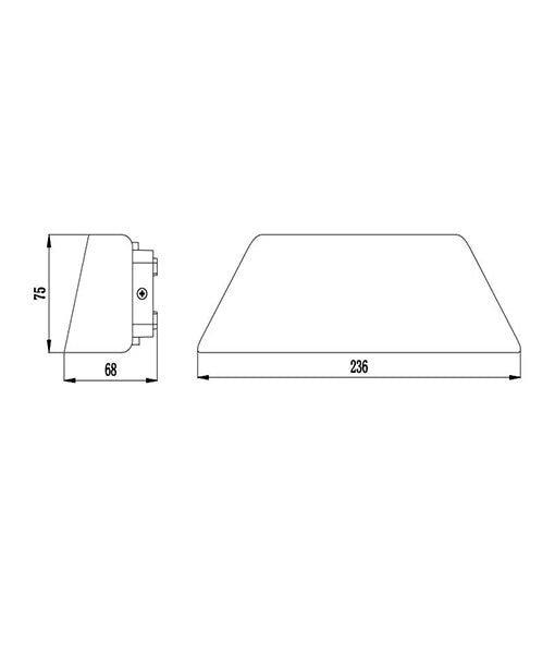 ATEN: LED Exterior Surface Mounted Curved Up/Down Wall Lights IP65 - Matte White