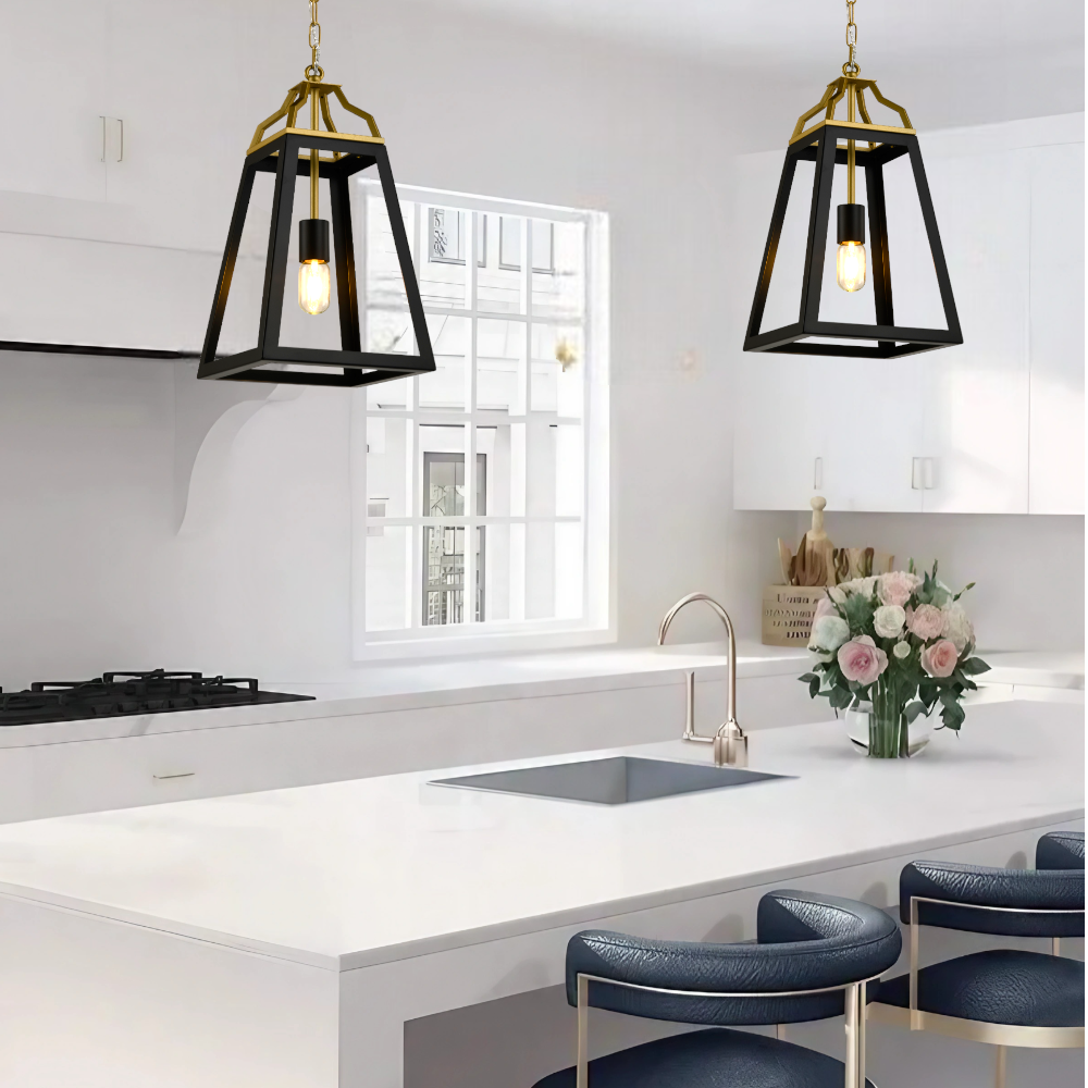 MONTEAL 1 Pendant Light – Antique Gold/Black