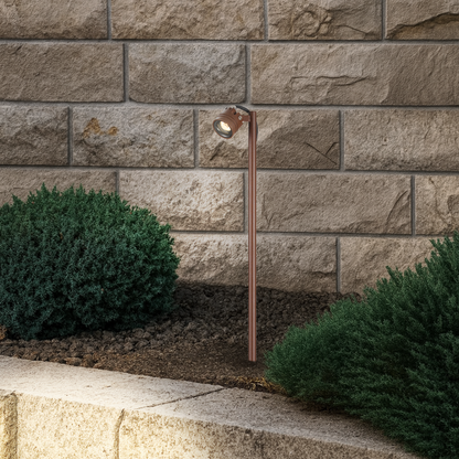 RILTO 24V Exterior LED Post Spike Light - Corten