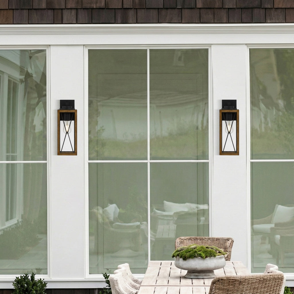 MALLORY 40CM Exterior Wall Light Large - Black
