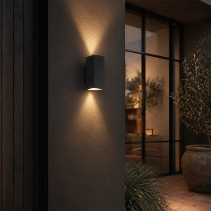 LORSA Up-Down Exterior LED Wall Light - Black