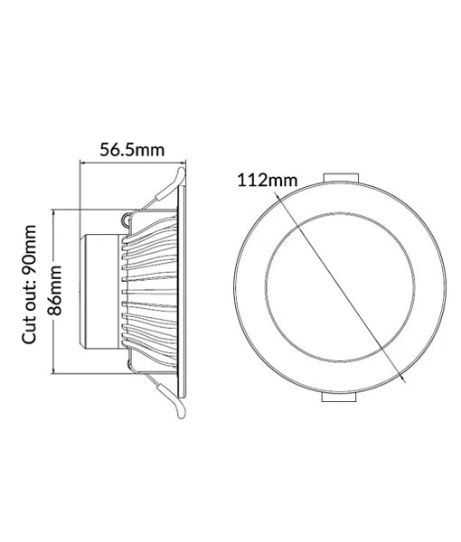NOVADLUX01A: LED Dimmable Tri-CCT with Changeable Recessed Downlight + Faceplate (Matte Black)