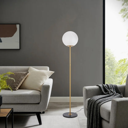OLIANA Floor Lamp - Black Marble/Antique Gold