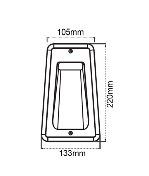 STE: LED Exterior Recessed Rectangular Step / Wall Lights IP54 - Matte Black