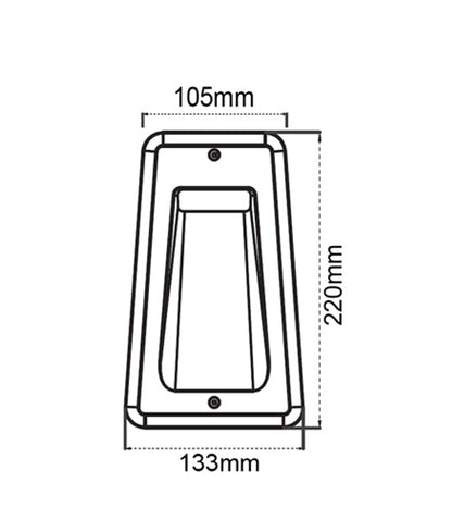 STE: LED Exterior Recessed Rectangular Step / Wall Lights IP54 - Matte Black
