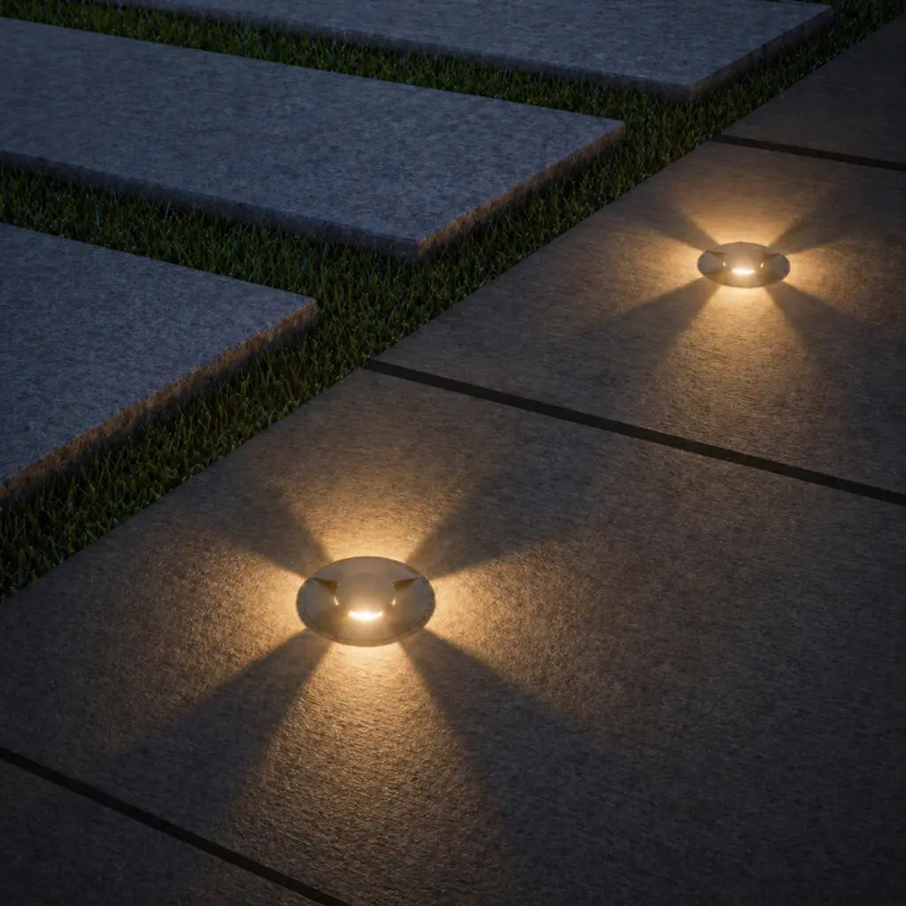 RAKER 24V 3W 4 Way Exterior LED Inground Light - Black