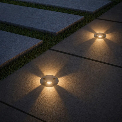 RAKER 24V 3W 4 Way Exterior LED Inground Light - Black