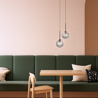 GASTON 2 Pendant Light - Black/Smoke