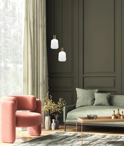 PAPEL: Interior Pleated Translucent Jar Glass Pendant Lights