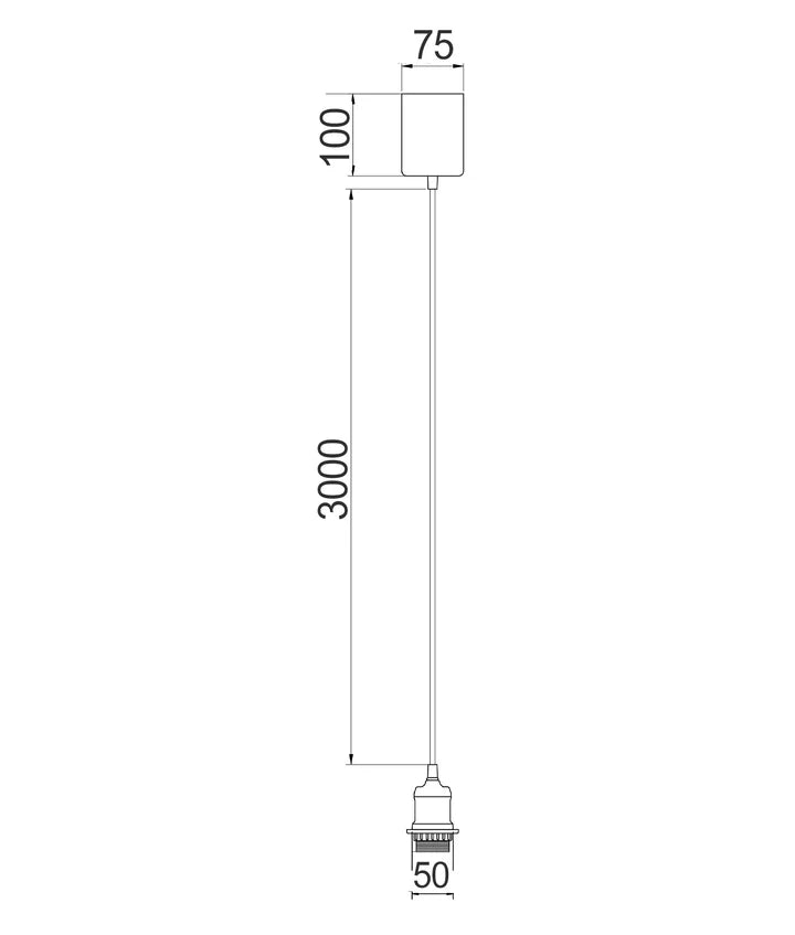 D.I.Y. Plug-in Pendant Light Suspension Kit - Black
