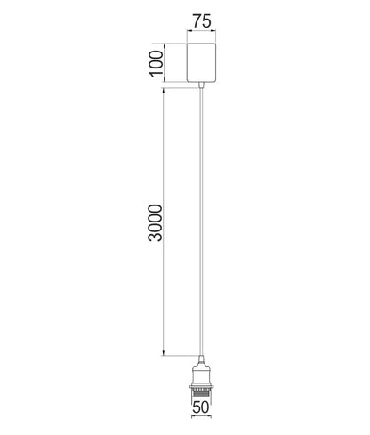 D.I.Y. Plug-in Pendant Light Suspension Kit - Black