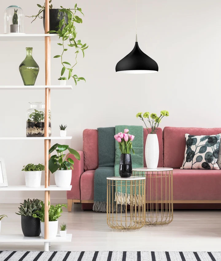 ZARA: Modern Dome Shape Pendant Light - Black