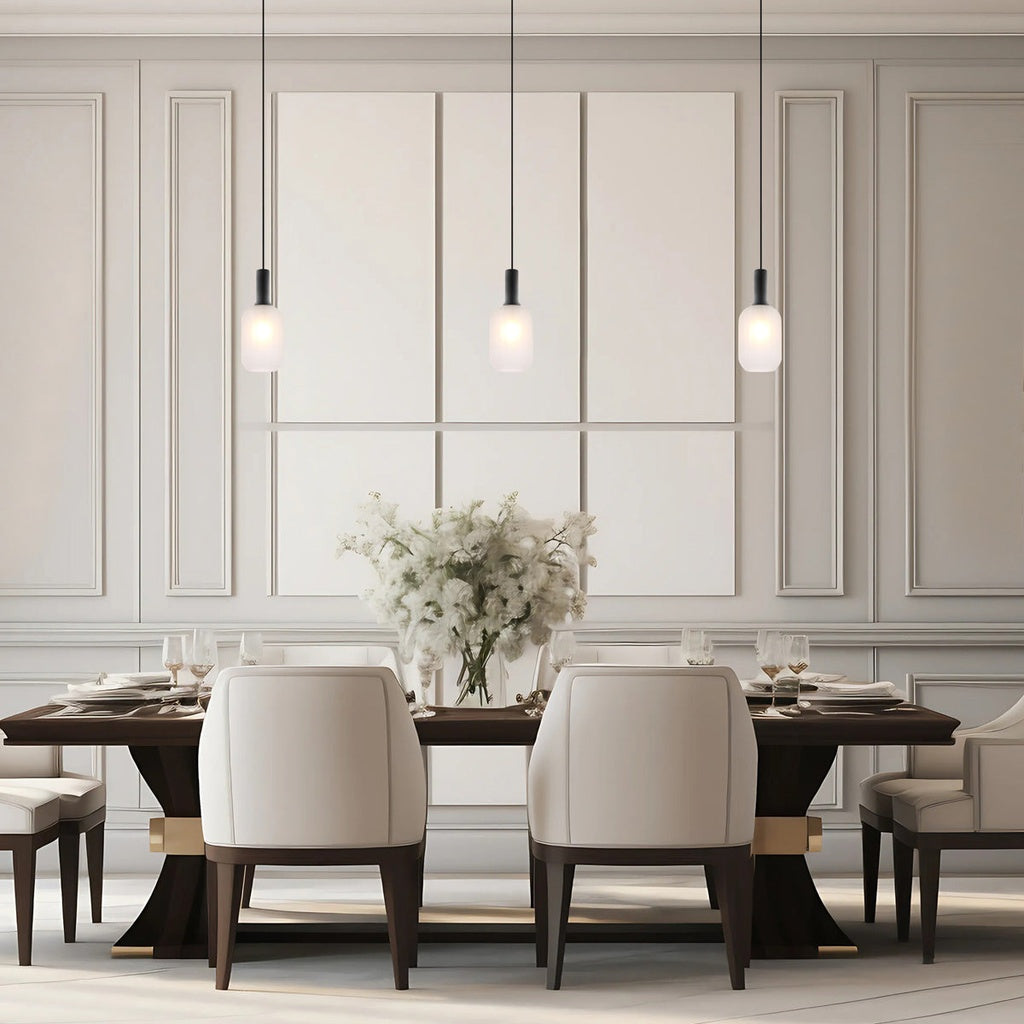 AOSTA 13CM Pendant Light - Black / Frost