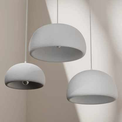 Calibo Passerine Wabi Sabi 430mm Textured Dome Pendant - White