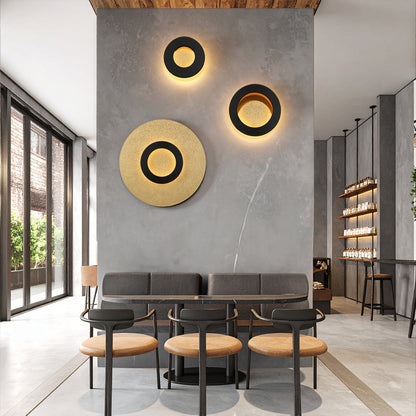 PELZER 60CM LED Wall Light - Black/Gold