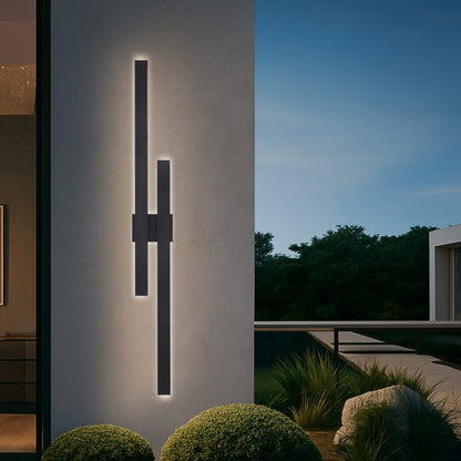 EBIZA Twin Exterior LED Wall Light - Black