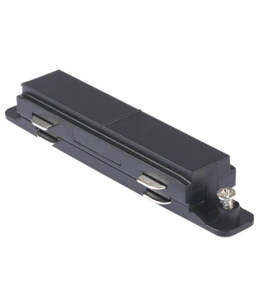 3 Wire 1 Circuit Universal Tracks, Connectors, End Cap & Live End - Connector Mini Straight BLACK