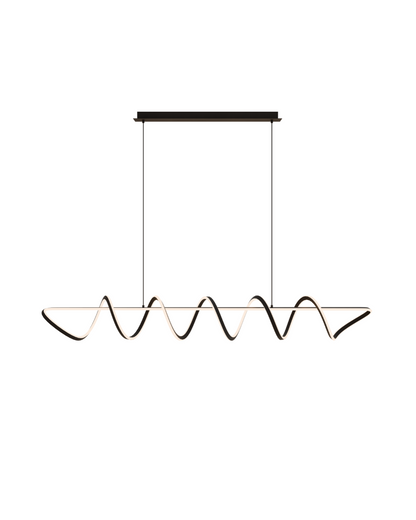 Calibo Bulbul Modern Spiral 1500mm LED Linear Pendant Light - Black