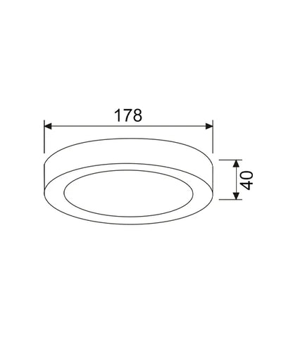 SURFACETRI: LED Dimmable Tri-CCT Surface Mounted Oyster Lights (Round) - 12W