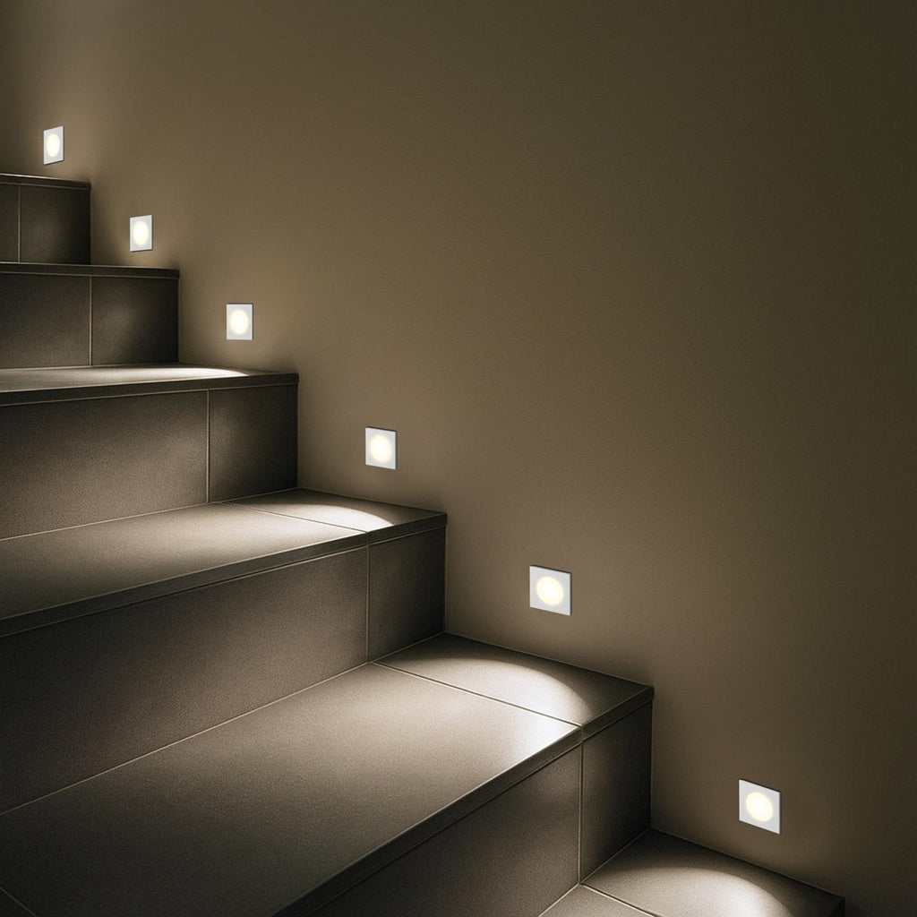 MAREN Square 3CCT LED Stair Wall Light Multi Colour - White