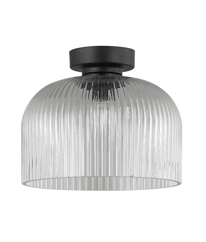 DIYVINTAJ: D.I.Y. Dome Ribbed Glass Batten Fix Ceiling Light - Clear