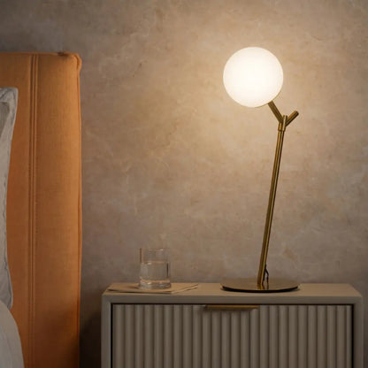 OHH Table Lamp - Antique Gold/Opal Matt
