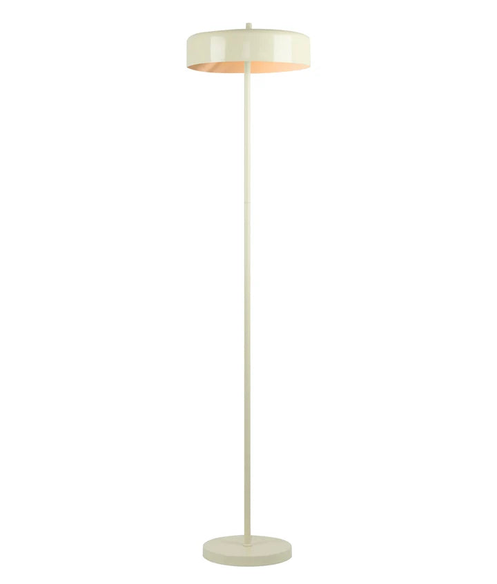 KELLO: Interior Drum Shade Floor Lamp - Glossy Cream