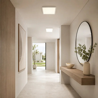 LUNOS 30CM 24W 3CCT Square LED Oyster Dimmable Ceiling Light - White