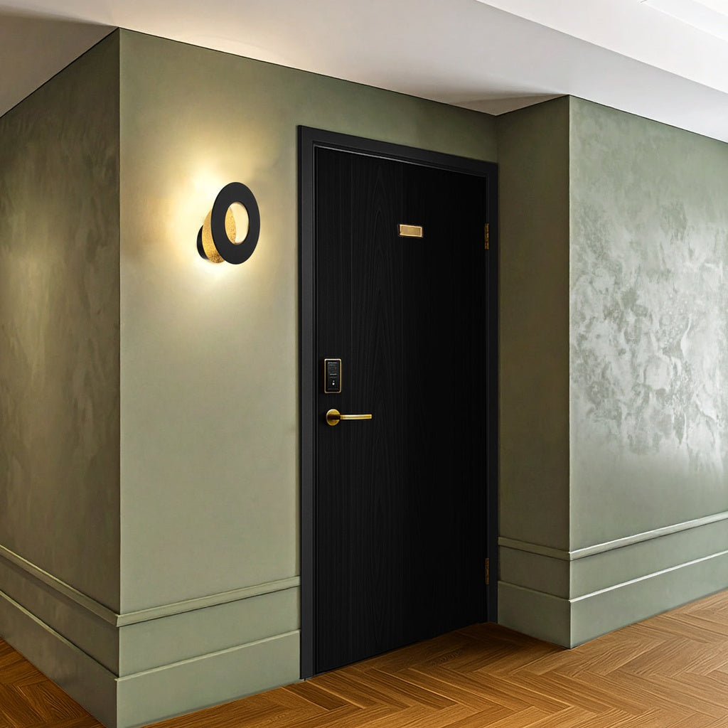 PELZER 20CM LED Wall Light - Black/Gold