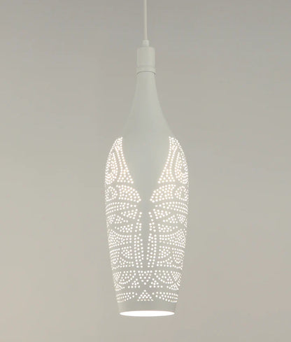 MARRAKESH: Bohemian Interior Bottle Shape Pendant Light - White